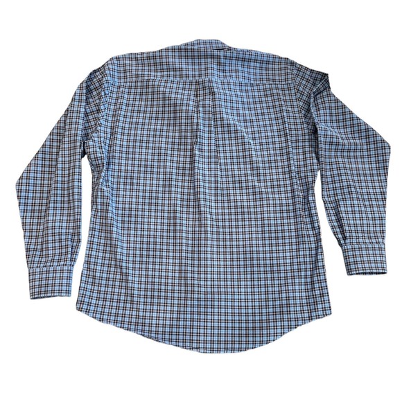 Peter Millar L Long Sleeve Button Down Plaid Blue - Picture 5 of 6